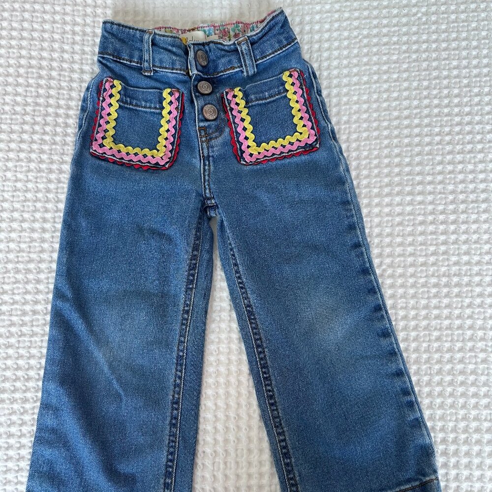 Boden Embroidered Jeans - Size 98cm/3Y - EUC